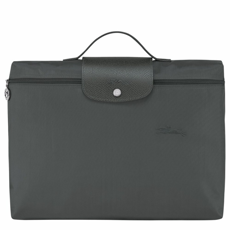 Deep Grey Longchamp Le Pliage S Men's Briefcase Bags